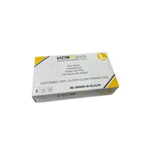 IKON Vinyl Glove CLR L 100p