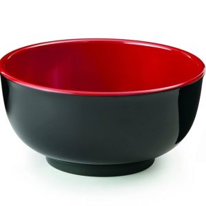 Melamine bowl red black 6 inch