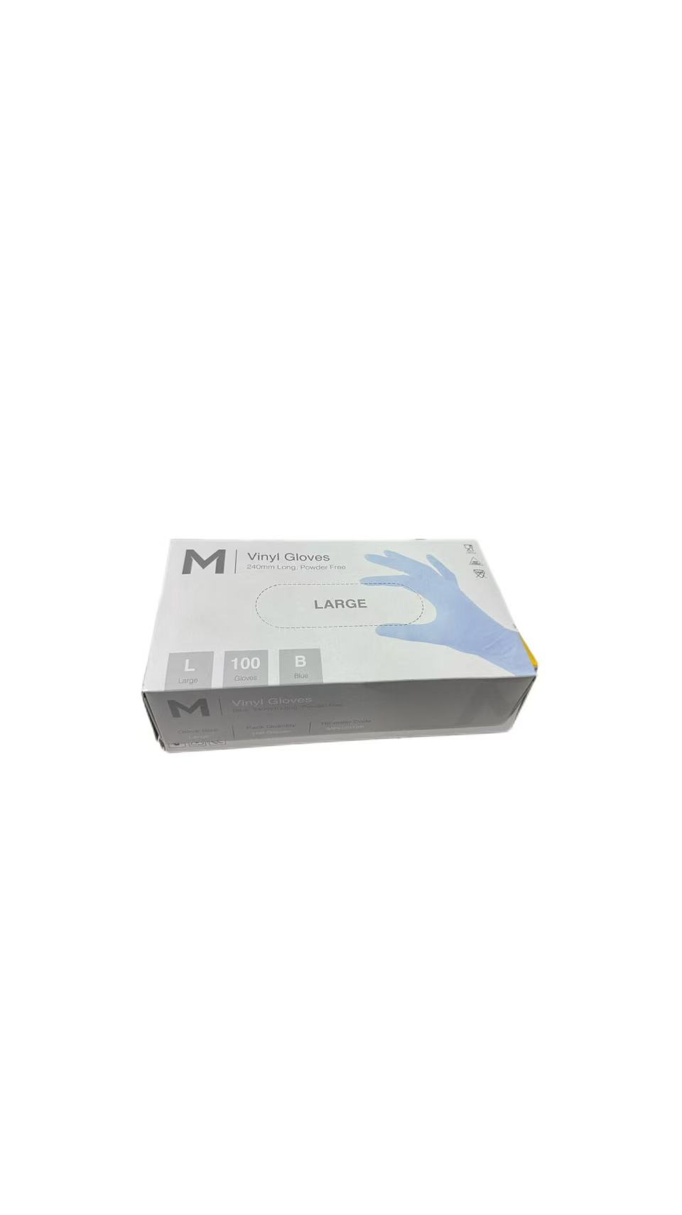 Vinyl Glove L P/Free Blue 100p