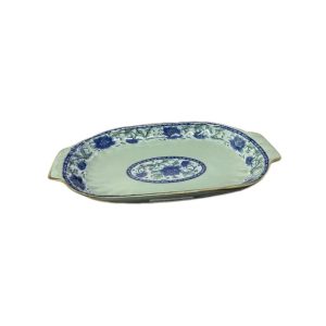 Blue Porcelain Fish Plate 12'