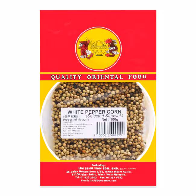 D&P White Pepper corn 100g