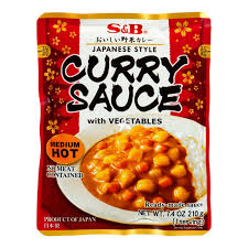 S&B Vegetable Curry M/Hot 210g