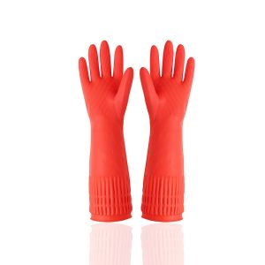 Plush latex gloves 38cm