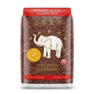 Five Stars Elep Thai Red Cargo Rice 1kg