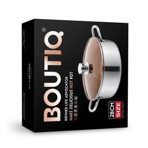 Boutiq Hot pot with two broths Stainless steel 28cm