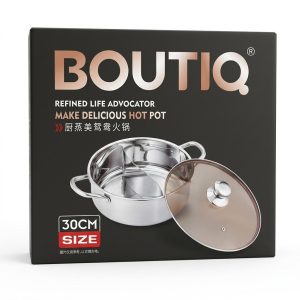 Boutiq Hot pot with two broths Stainless steel 30cm