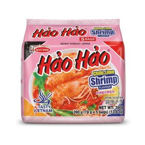 Acecook Hao Hao Chili Lime Shrimp Instant Noodles 75g x 5