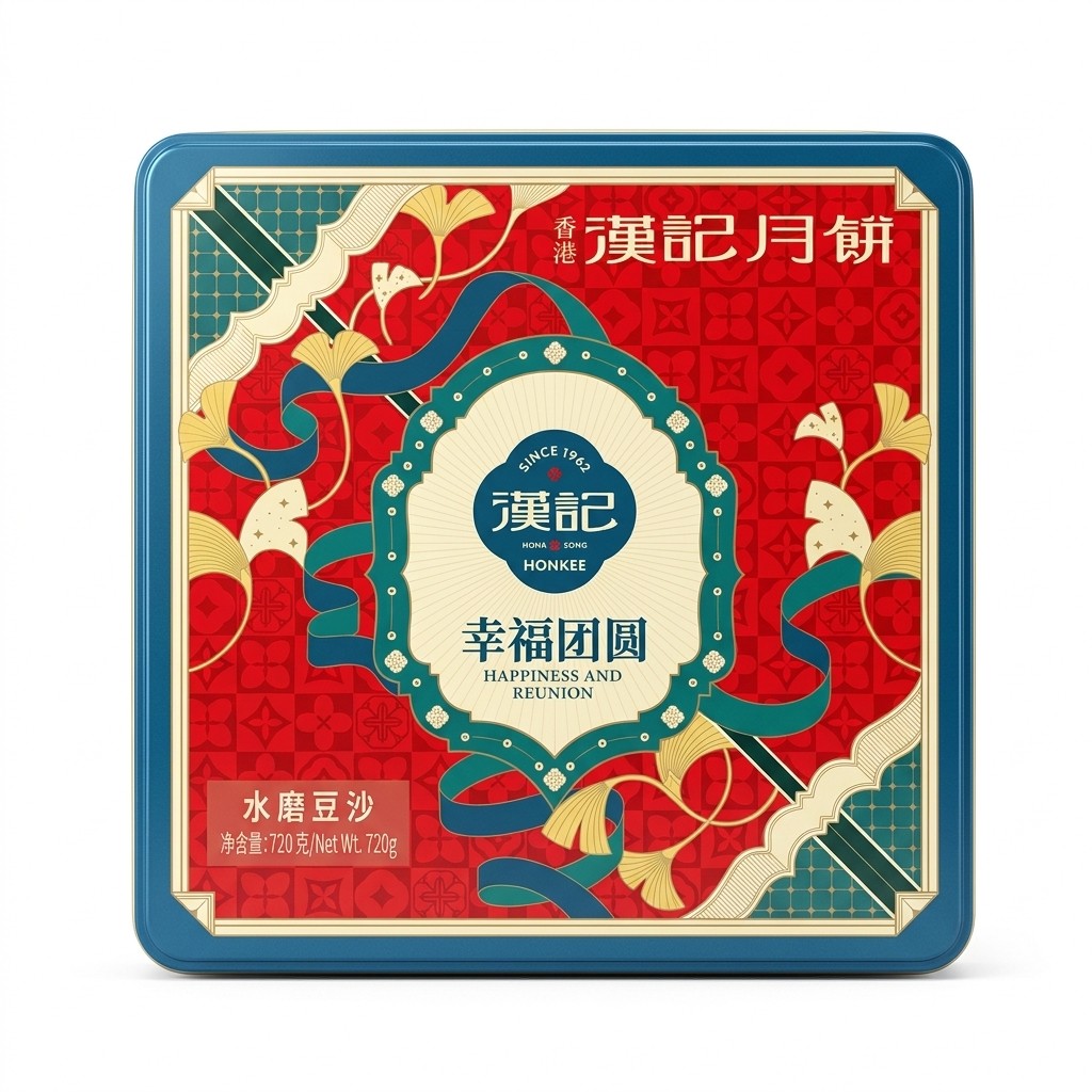Water-ground Bean Paste Mooncake 720g
